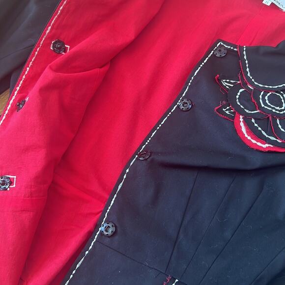 Vintage 90s Marc Oliver by Miri Couture Bespoke Boutique jacket cotton size 8 - Picture 5 of 8